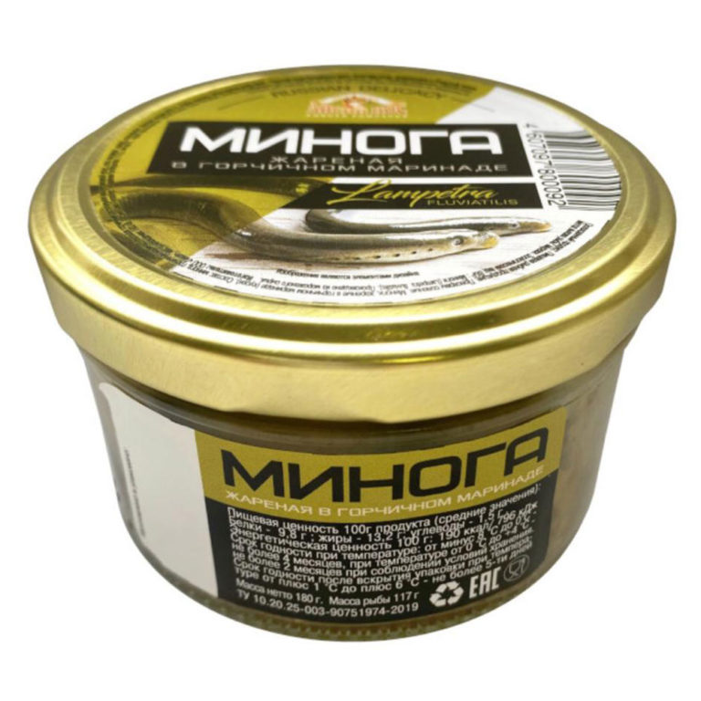 Минога жареная в горчичном маринаде