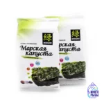 Морская капуста обжаренная в оливковом масле Midori 5 гр, чипсы нори
