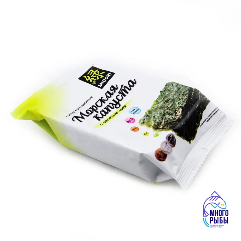 Морская капуста сушеная Midori со вкусом зеленого чая, 5 гр — изображение 2