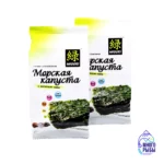 Морская капуста сушеная Midori обжаренная в кунжутном масле с экстрактом зеленого чая, масса нетто 5 гр.