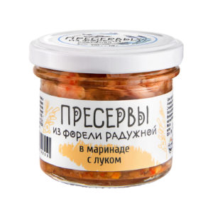 Радужная форель в маринаде с луком