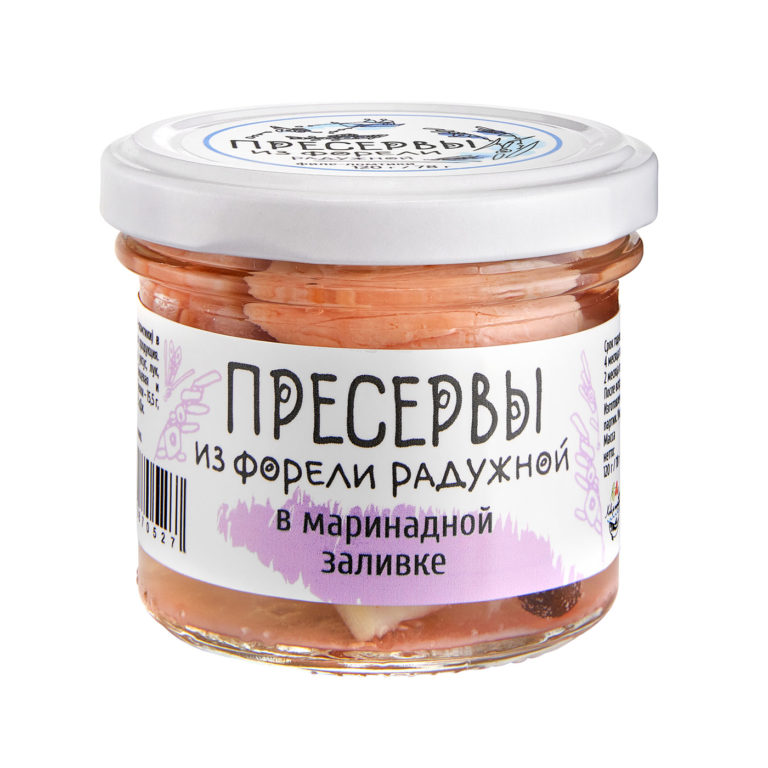 Пресервы из форели радужной в маринадной заливке