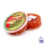 Икра горбуши лососевая 150 гр пластиковая банка