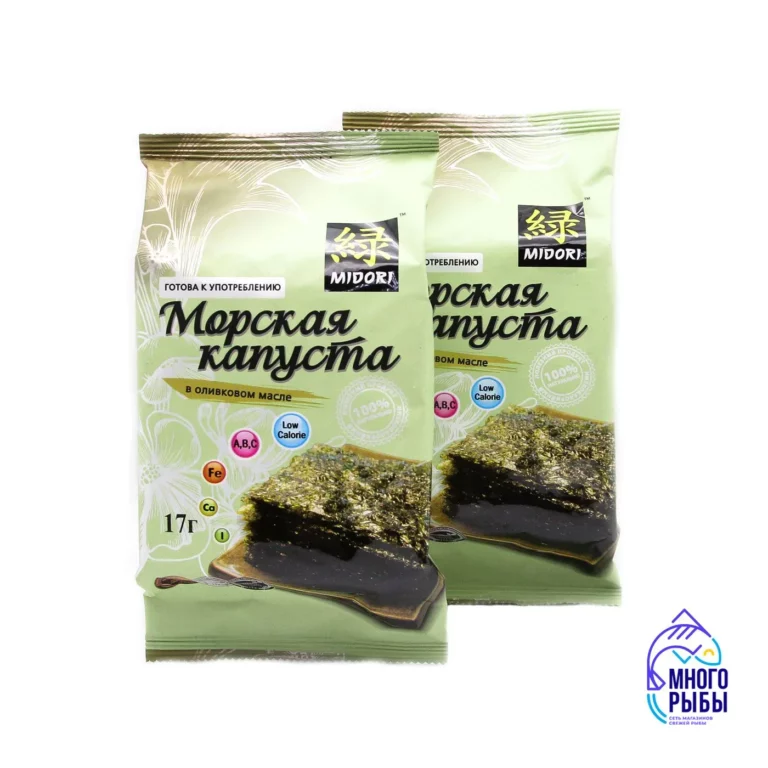 Морская капуста сушеная Midori обжаренная в оливковом масле,17 гр