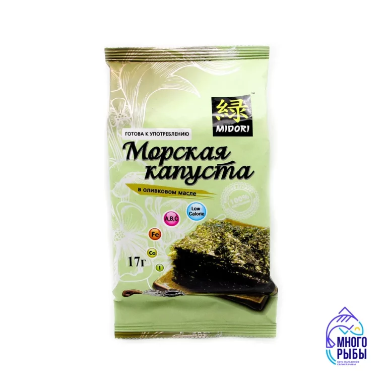 Морская капуста сушеная Midori обжаренная в оливковом масле,17 гр