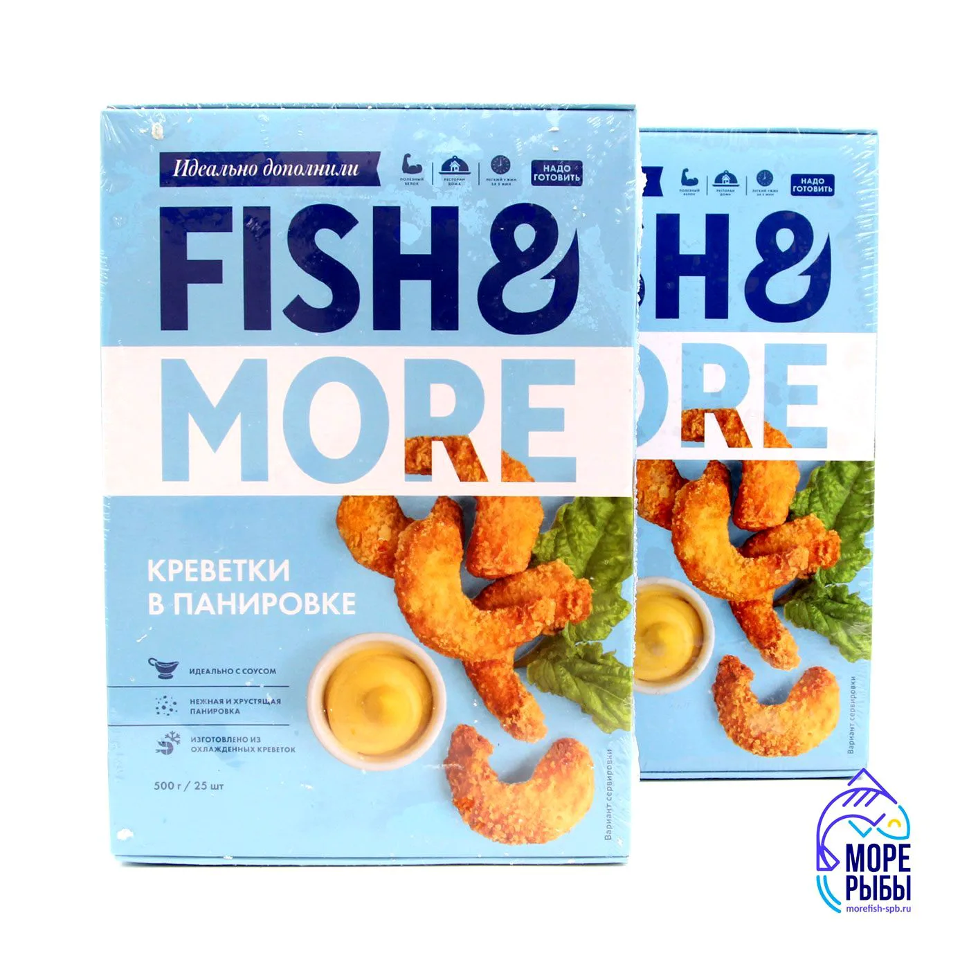 Креветки Ваннамей в панировке Fish&More 500 гр, сыромороженые купить в СПб