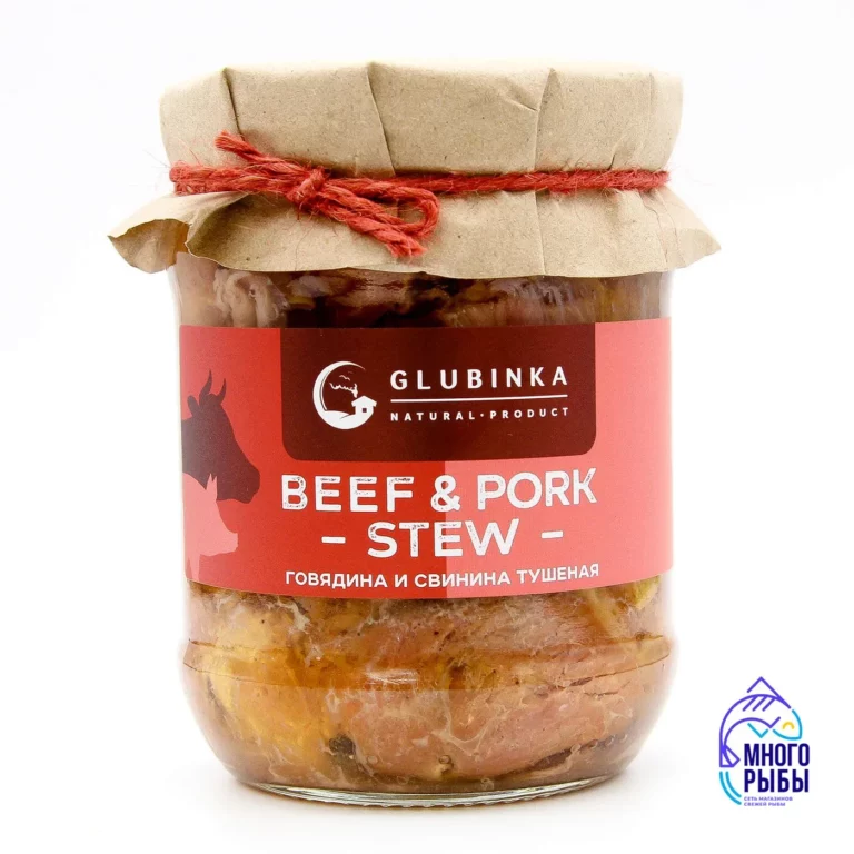Говядина и свинина тушеная Glubinka