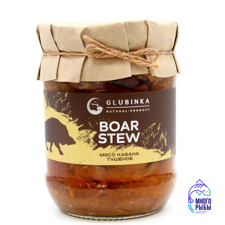 Тушенка из мяса кабана Boar Stew в стеклянной банке