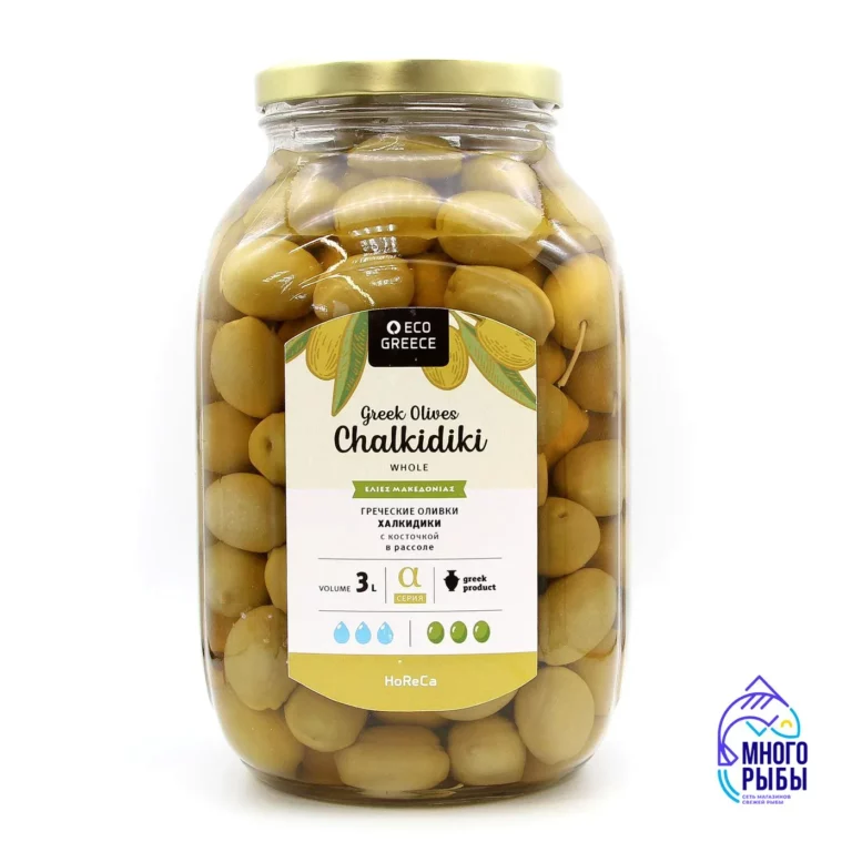 Оливки халкидики с косточкой в рассоле Eco Greece 3 л Оливки халкидики с косточкой в рассоле Eco Greece 3 л