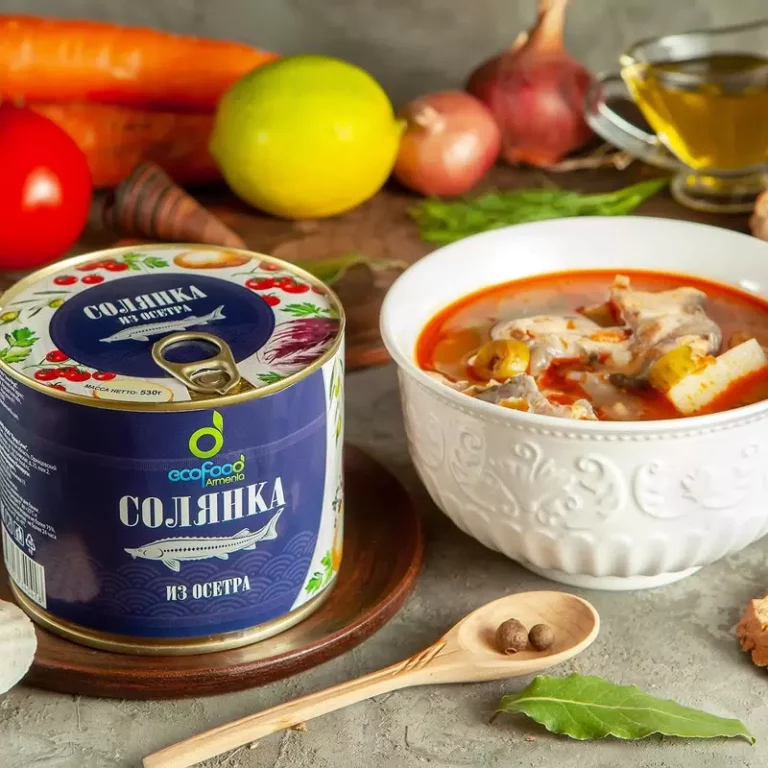 Солянка с осетром