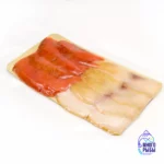 Копченое х/к рыбное ассорти из филе масляной рыбы и филе нерки в нарезке