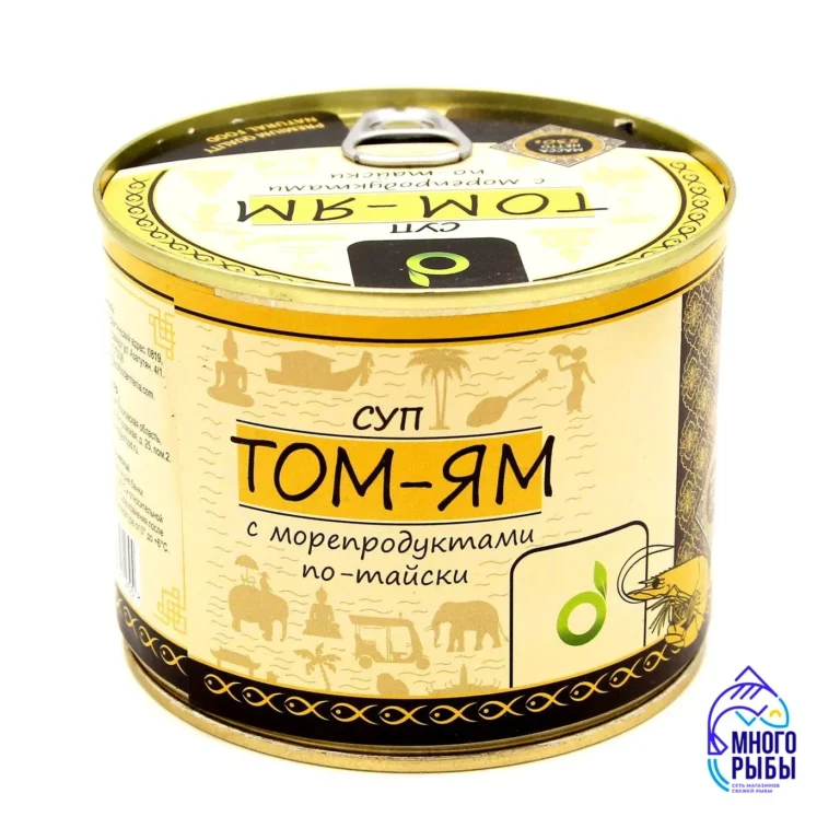 Консервированный суп Том Ям по-тайски из морепродукто