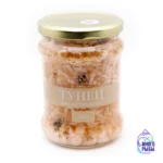 Натуральные рыбные консервы из желтоперого тунца (кусочки)