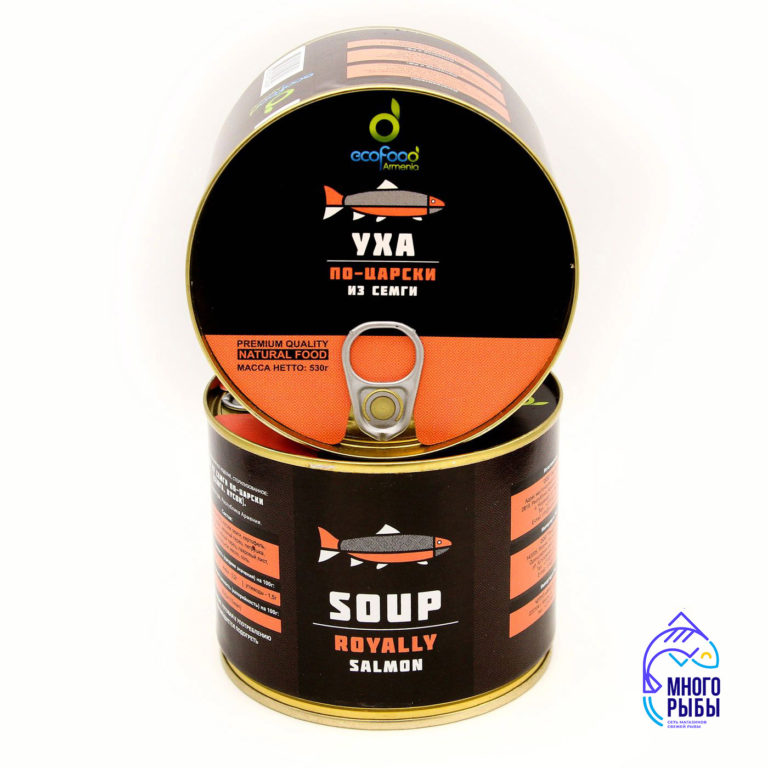 Консервированный рыбный суп Уха из семги по-царски