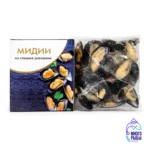 Мидии на створке раковины Premium Mussels 1 кг замороженные