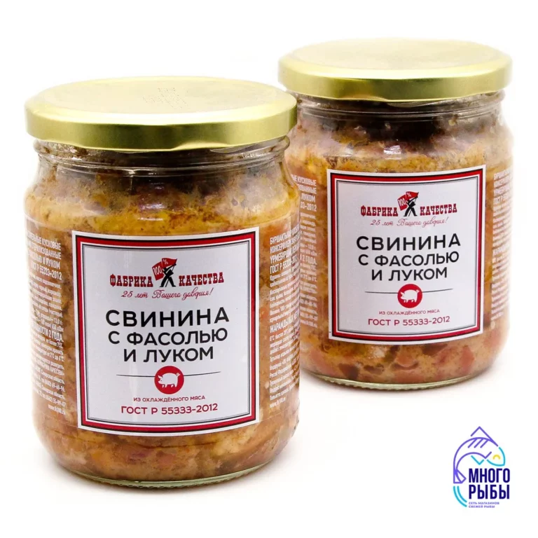 Тушеная свинина с фасолью и луком