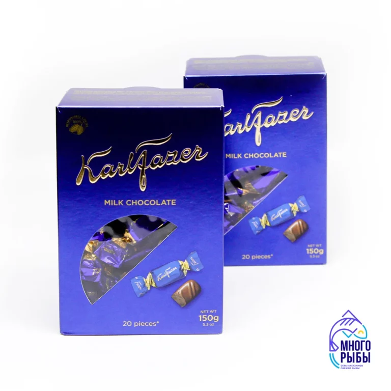 Конфеты из молочного шоколада Karl Fazer 150 гр (Финляндия) Конфеты Milk Chocolate Karl Fazer