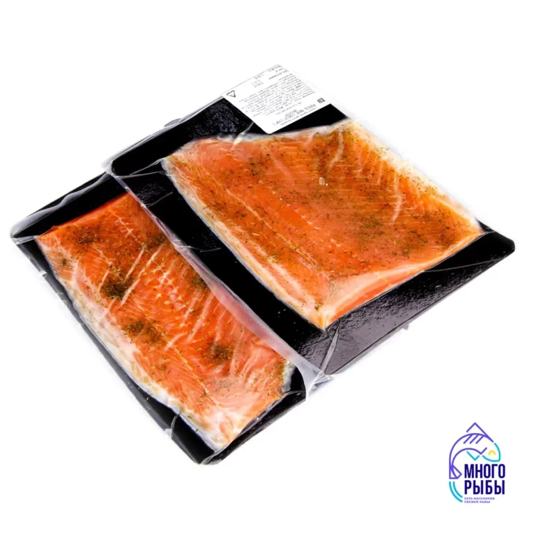 Форель филе малосолёное с укропом кусок, вакуумная упаковка, весовое (кг)