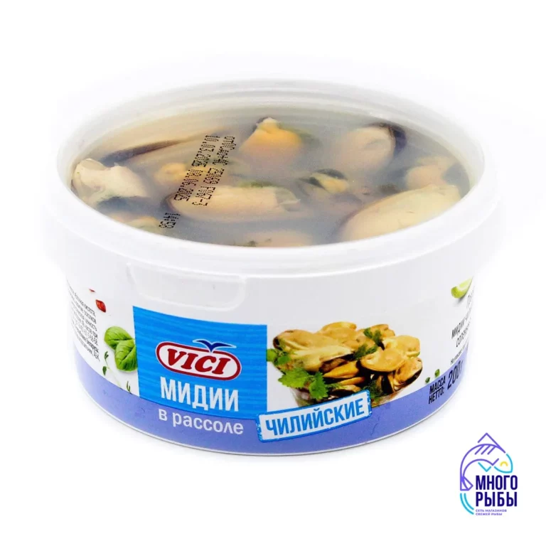 Мидии чилийские мясо в рассоле VICI 200 гр