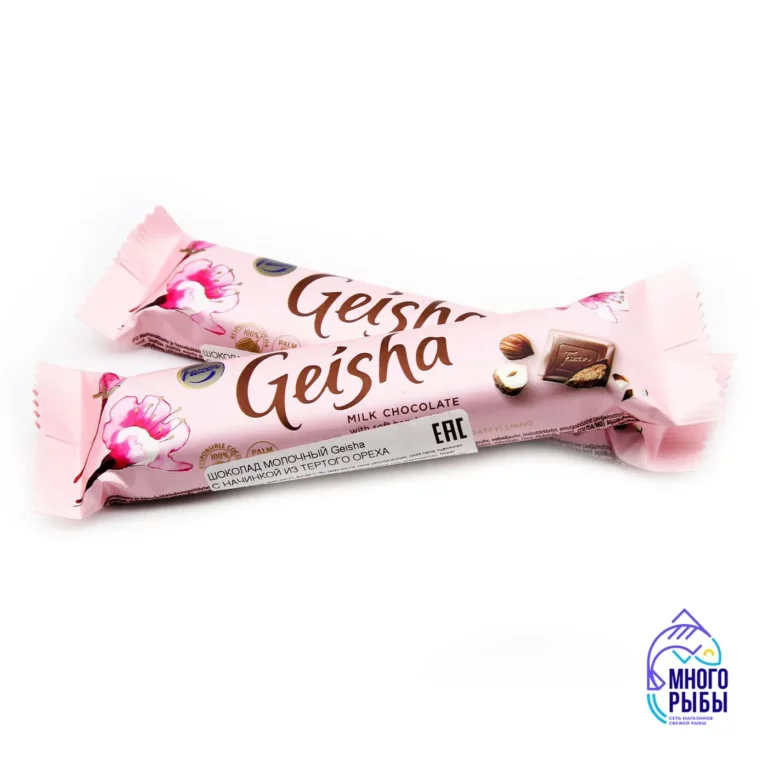 Шоколад молочный Geisha с начинкой из тертого ореха Fazer 37 гр (Финляндия) Шоколад Fazer Geisha с начинкой из лесного ореха и нуги