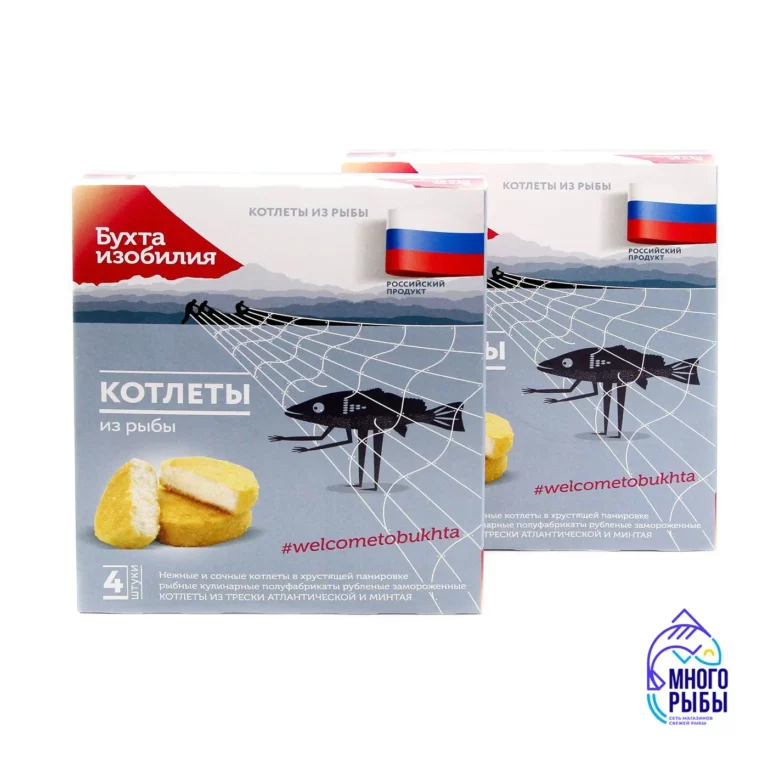 Котлеты из трески Бухта Изобилия 320 гр, замороженные