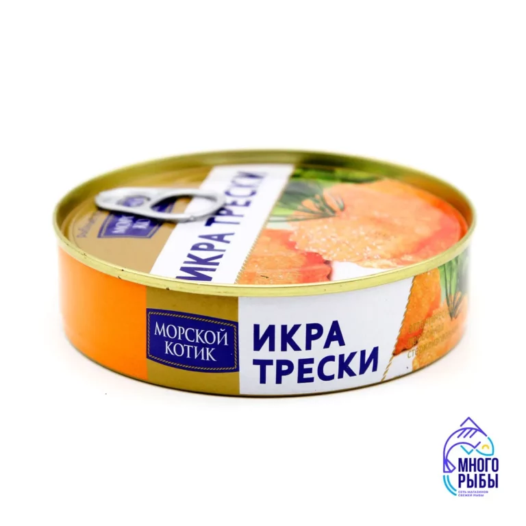 Икра трески 160 гр Морской котик, жестяная банка с ключом