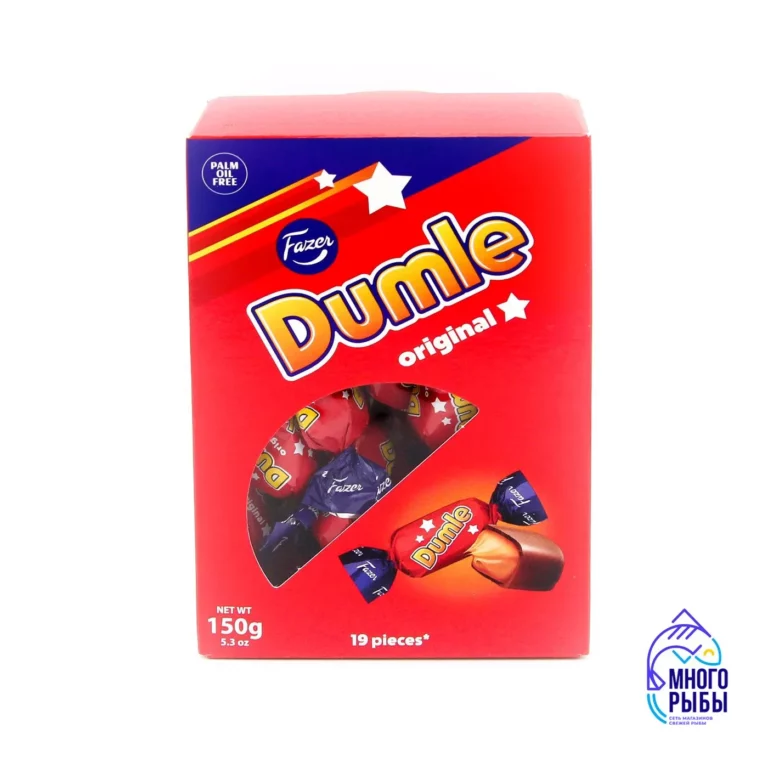 Конфеты Dumle мягким ирисом в молочном шоколаде Fazer 150 гр (Финляндия)