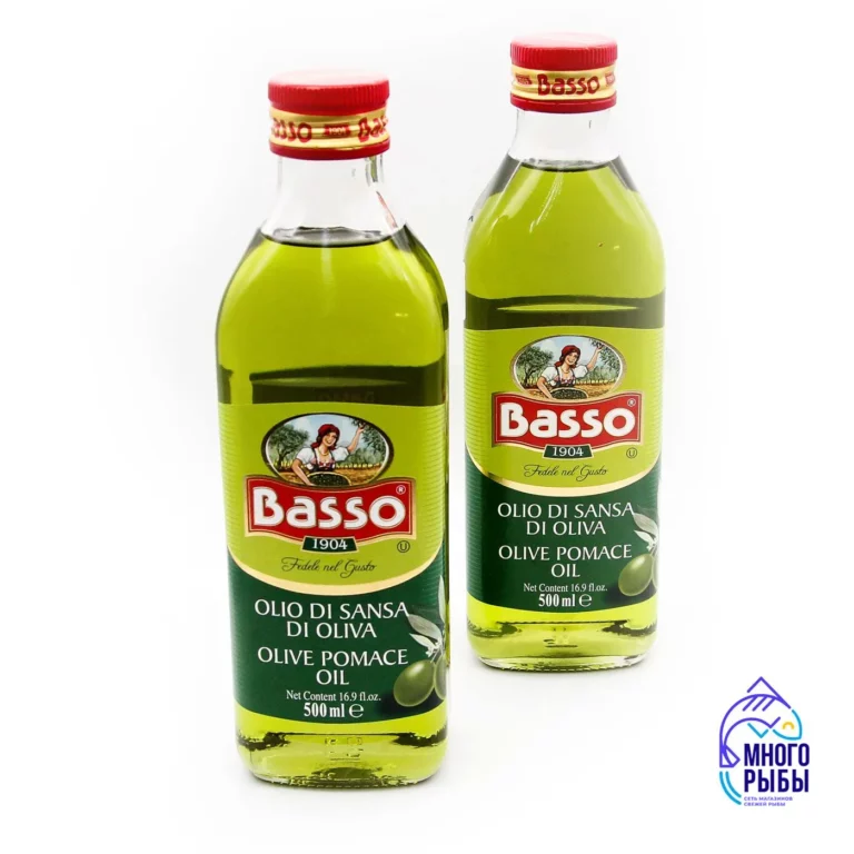 Масло оливковое рафинированное Basso 500 мл, стеклянная бутылка (Италия)