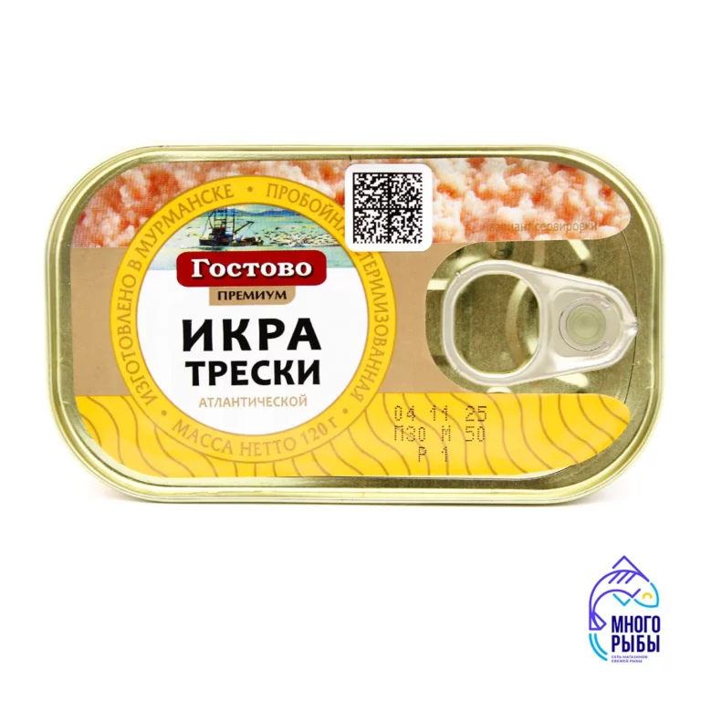 Икра трески Гостово ГОСТ 120 гр