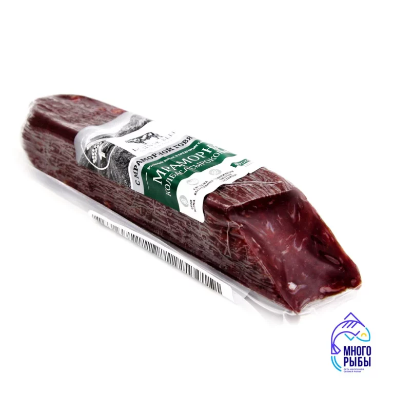 Колбаса Мраморная сырокопченая Labinsk beef 200 гр, вакуумная упаковка