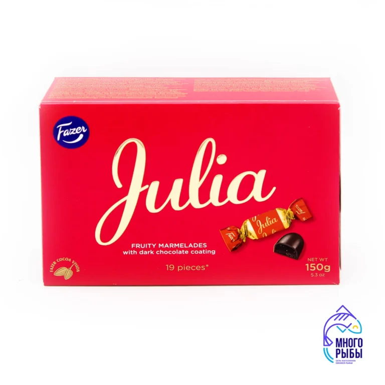 Конфеты Julia темный шоколад с мягкой мармеладной начинкой Fazer 150 гр (Финляндия)