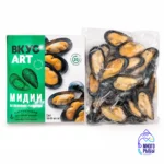 Мидии голубые на половине раковины 30/40 ВкусАрт замороженные 1 кг