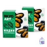Мидии голубые на половине раковины 30/40 ВкусАрт замороженные 1 кг