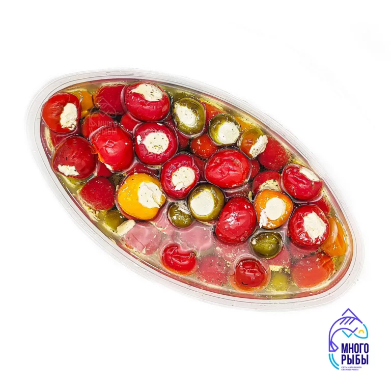 Перчики ассорти фаршированные мягким сыром в масле Nostimo Pikantiko, весовые