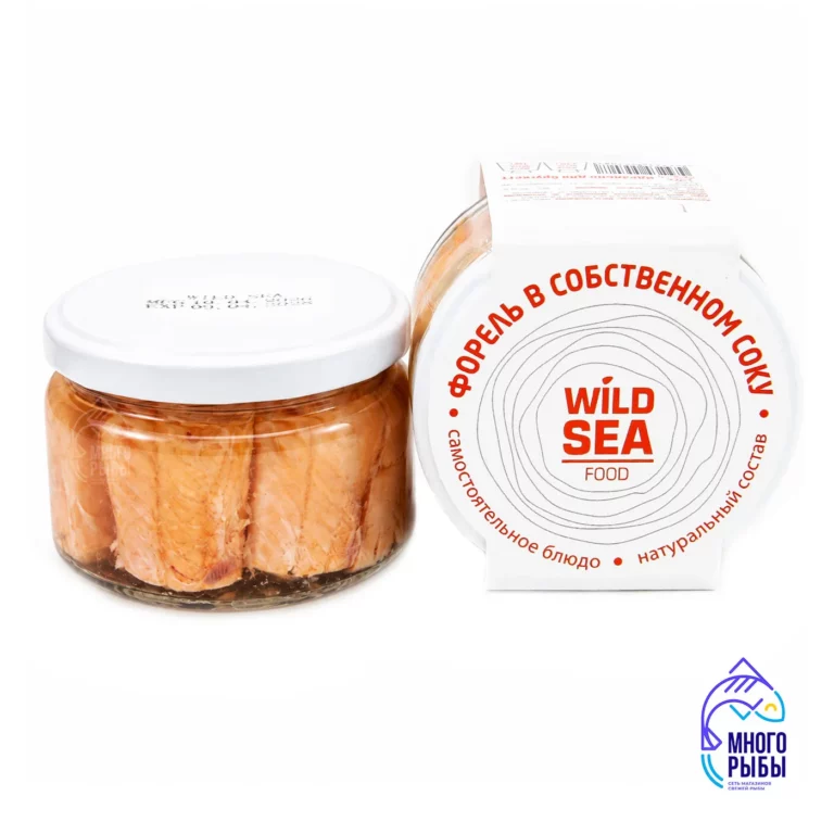 Форель в собственном соку Wild Sea 220 гр стеклянная банка