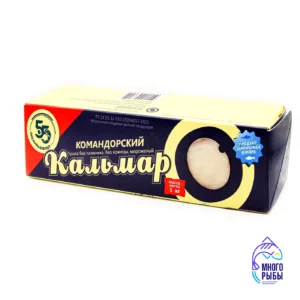 Кальмар Командорский без плавников и кожи Океанрыбфлот 1 кг свежемороженый
