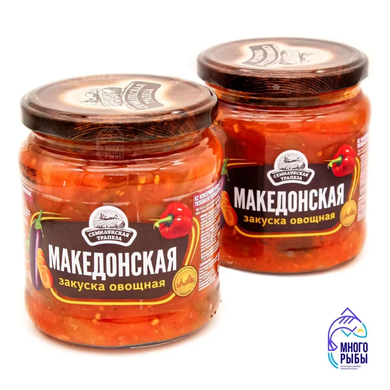 Закуска из баклажанов и перца Закуска Македонская Семилукская трапеза 460 гр