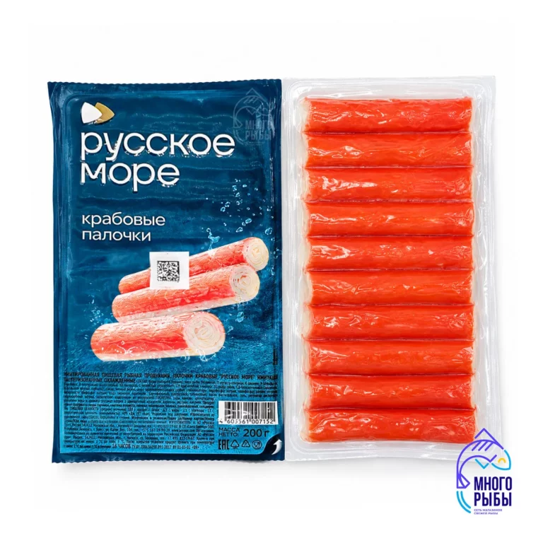 Крабовые палочки Русское море 200 гр имитация, охлажденные