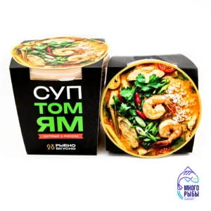 Суп Том Ям острый с рисом Рыбно Вкусно 350 гр, замороженный